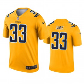 Camiseta Hombre NFL Los Angeles Chargers Derwin James 33 Gold Inverted Legend